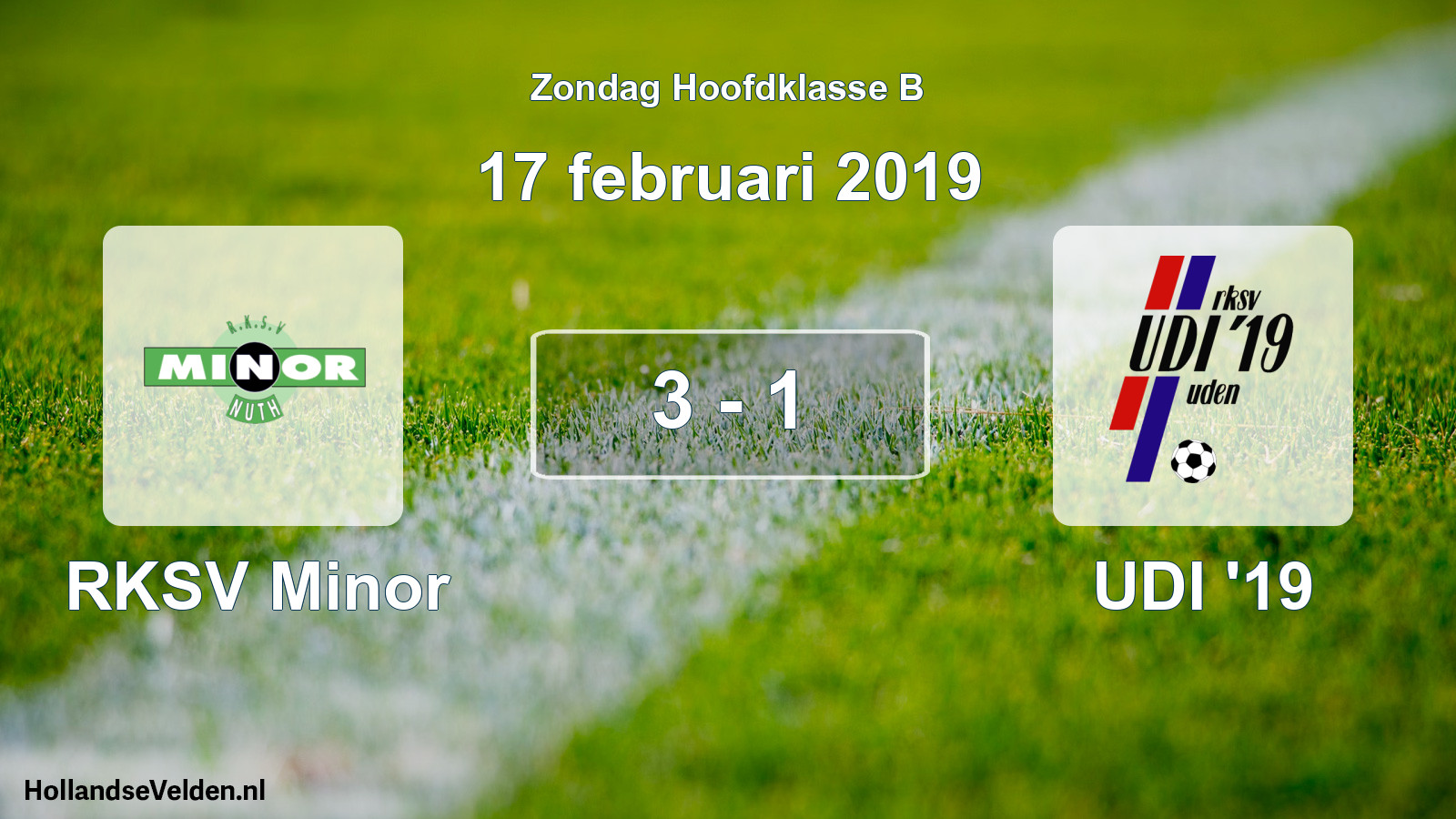 Total number of matches played: RKSV Minor - UDI '19 3 - 1 (17 February 2019)