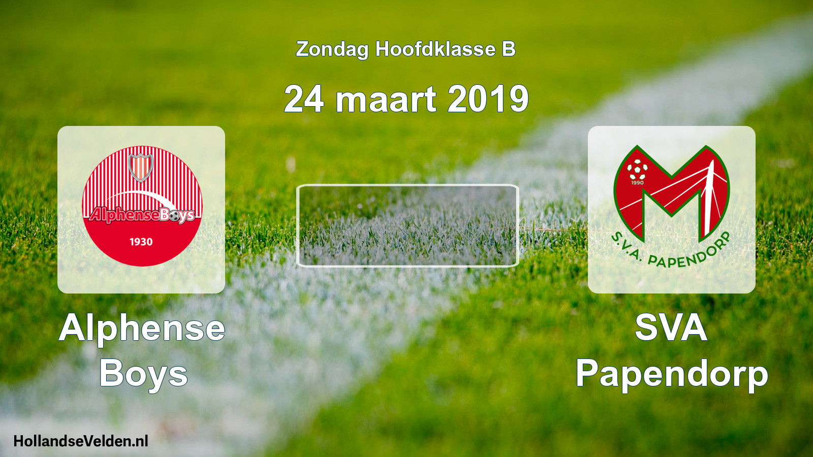 Scheduled Match: Alphense Boys - SVA Papendorp (24 March 2019)