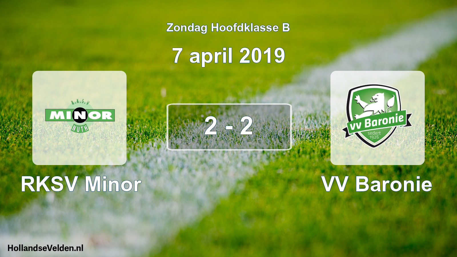 Total number of matches played: RKSV Minor - VV Baronie 2 - 2 (7 April 2019)