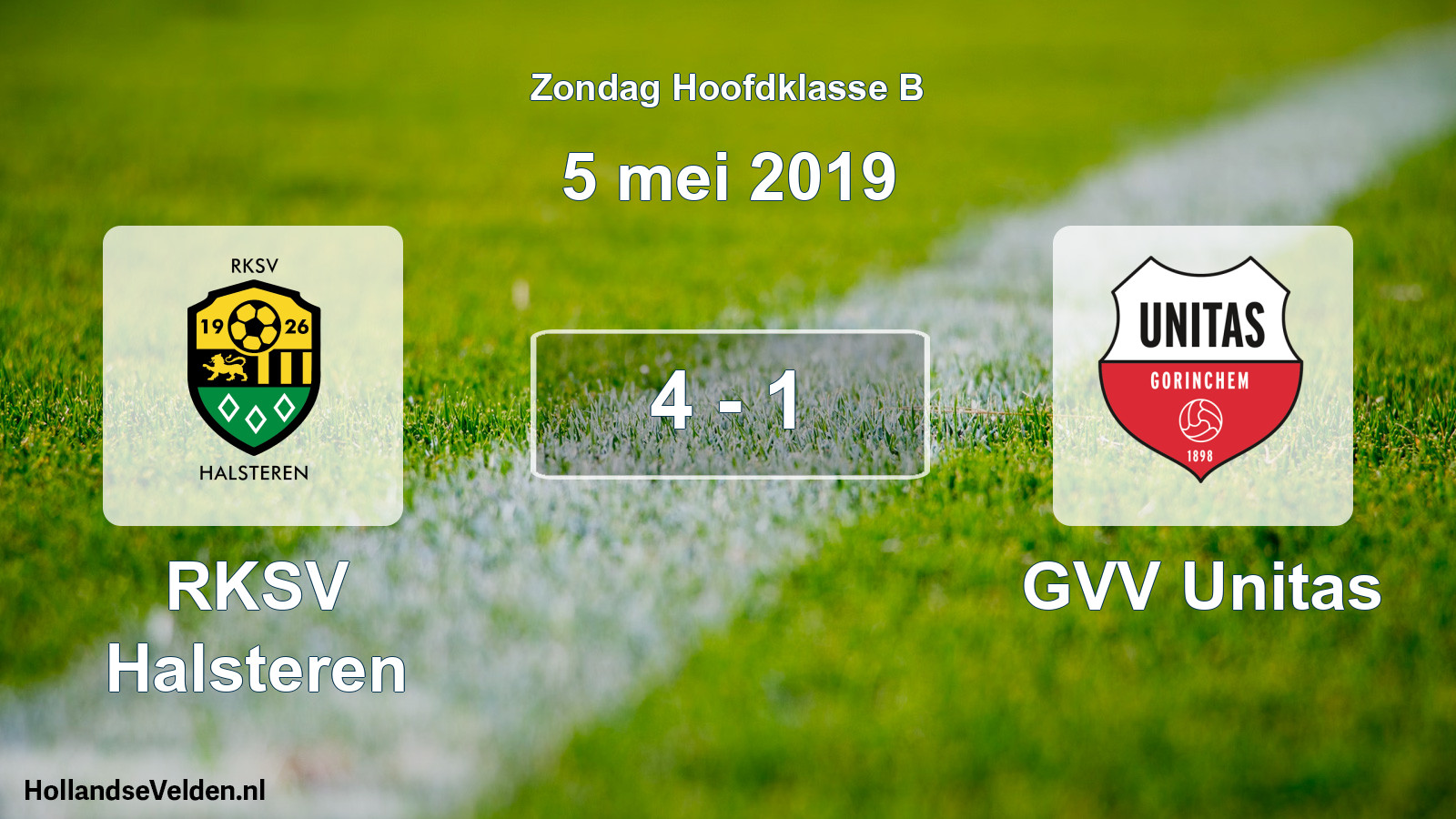 Total number of matches played: RKSV Halsteren - GVV Unitas 4 - 1 (5 May 2019)