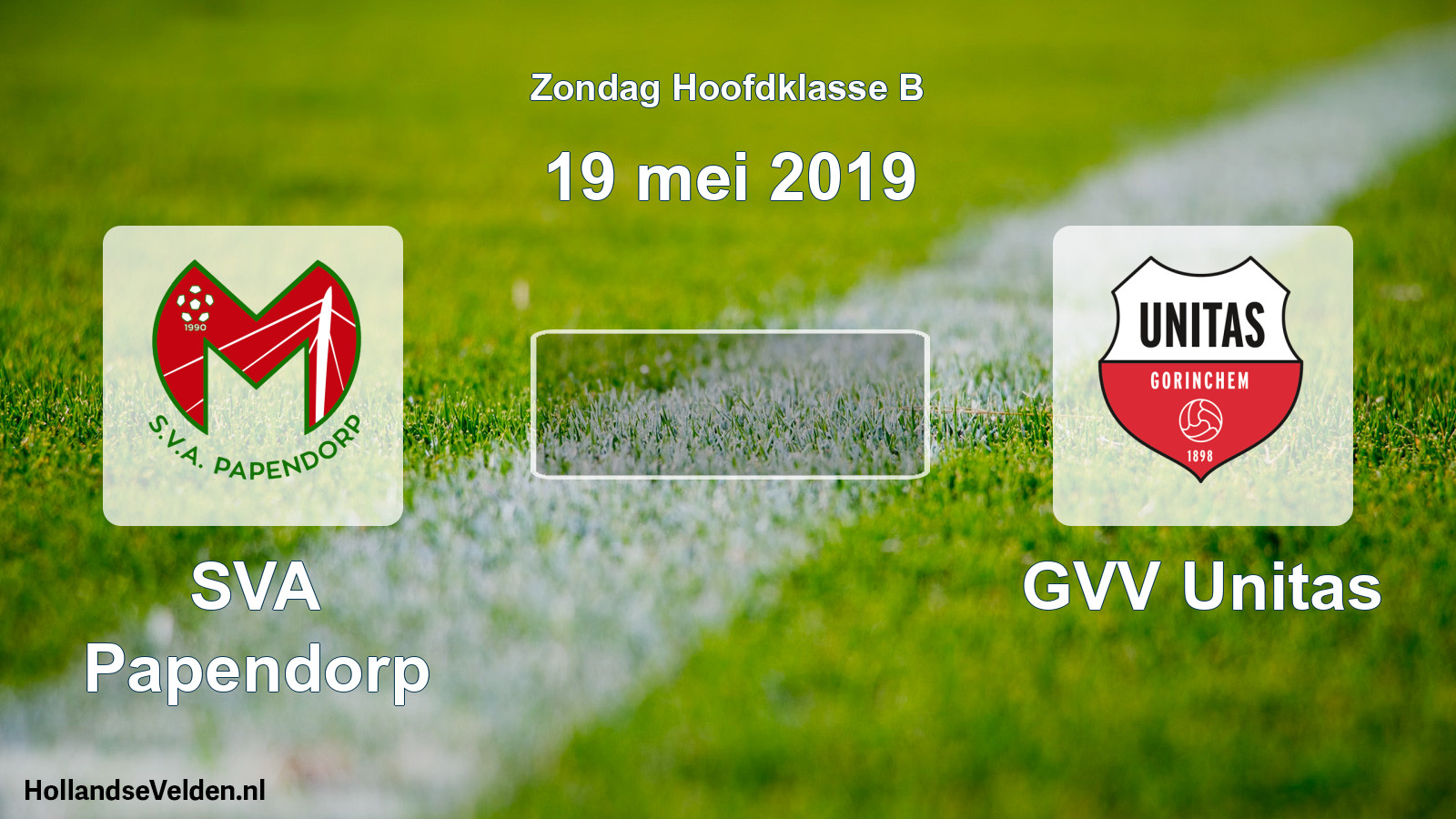 Scheduled Match: SVA Papendorp - GVV Unitas (19 May 2019)