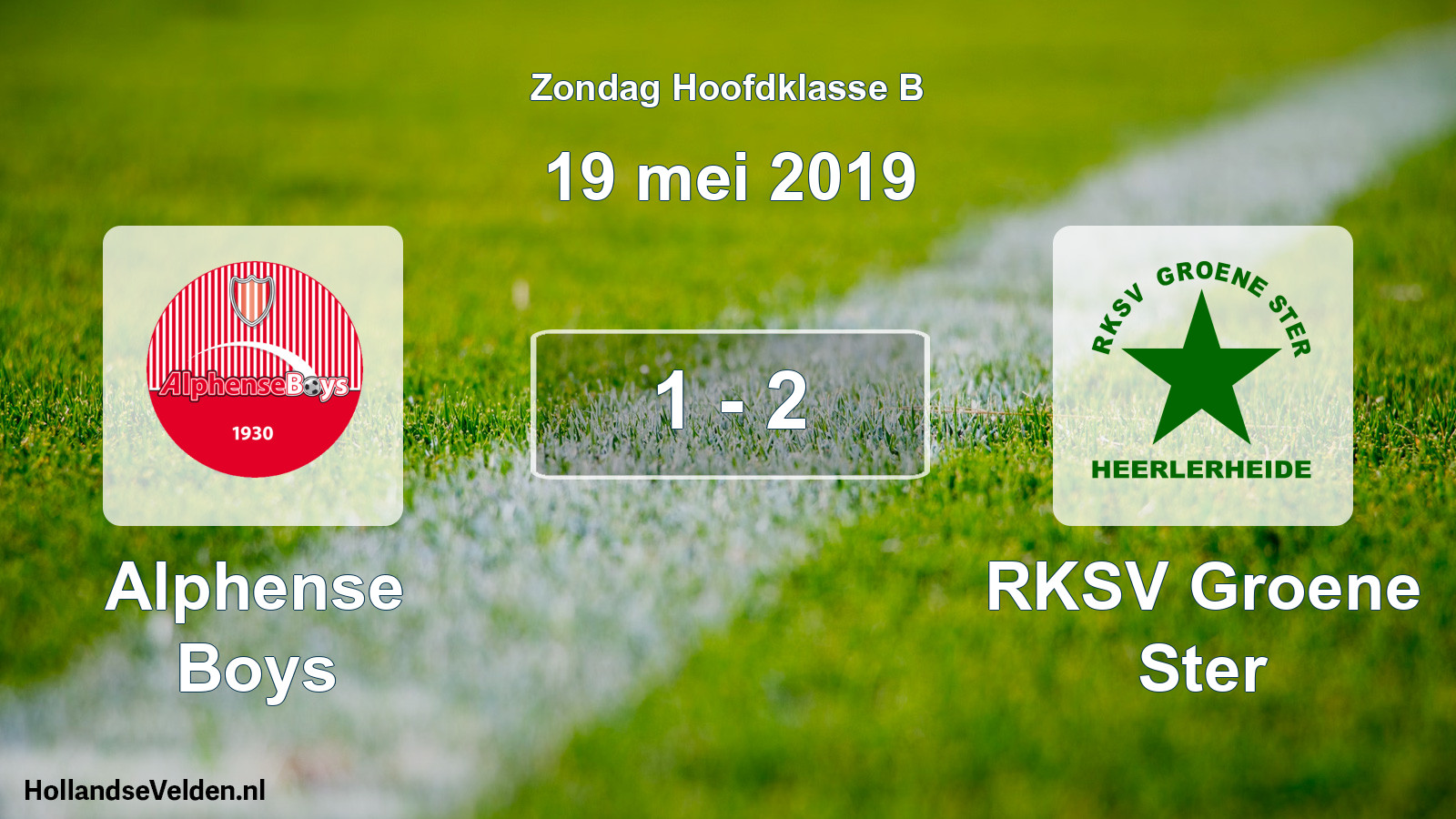 Total number of matches played: Alphense Boys - RKSV Groene Ster 1 - 2 (19 May 2019)