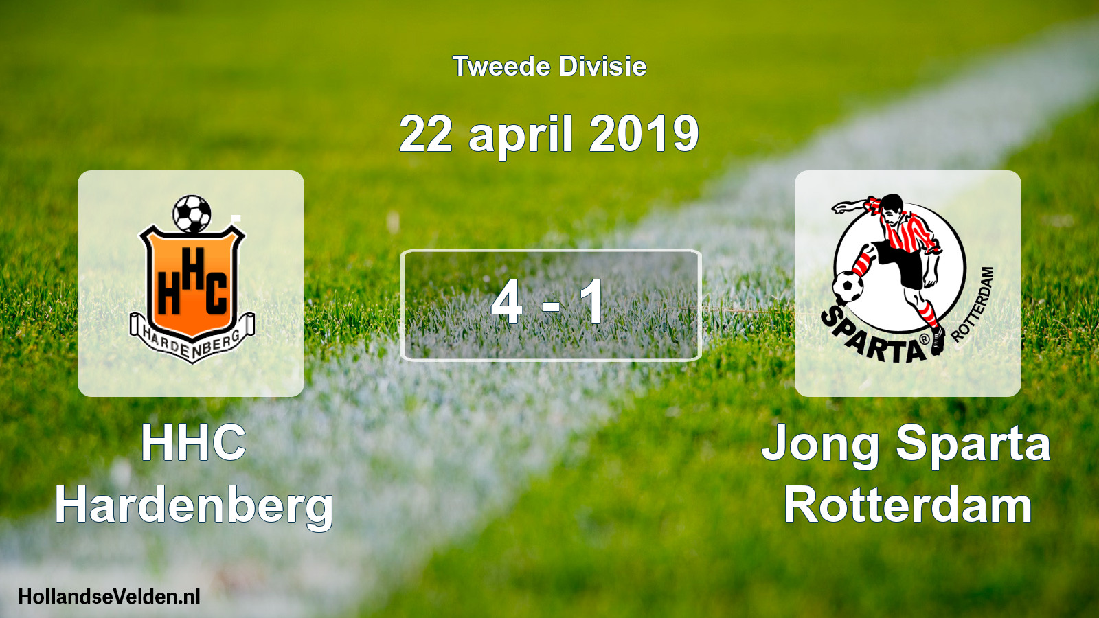 Total number of matches played: HHC Hardenberg - Jong Sparta Rotterdam 4 - 1 (22 April 2019)