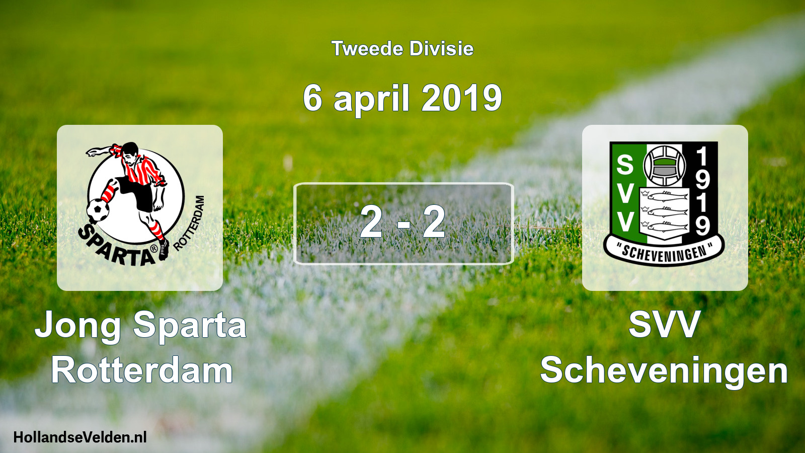Total number of matches played: Jong Sparta Rotterdam - SVV Scheveningen 2 - 2 (6 April 2019)