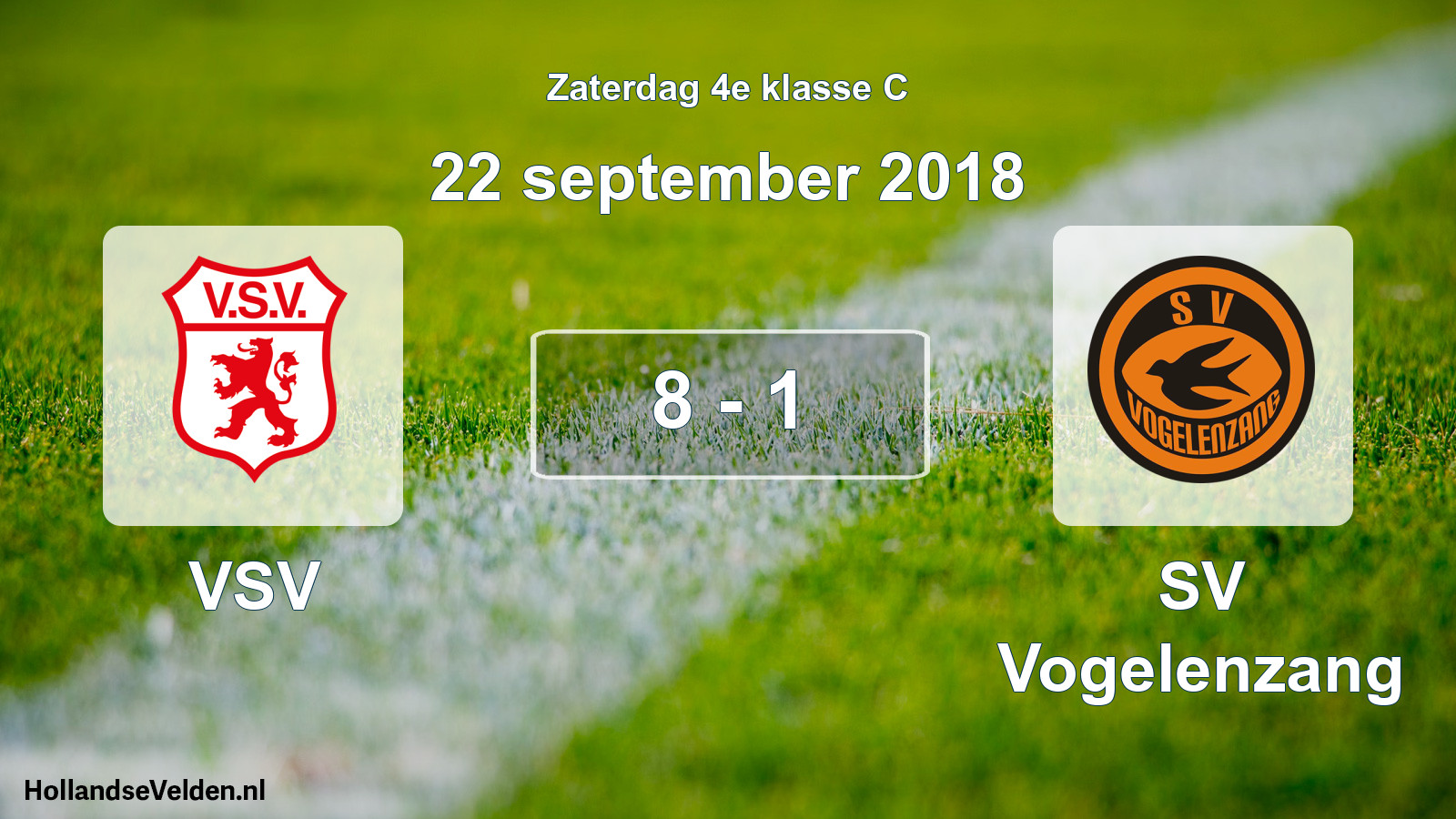 Total number of matches played: VSV - SV Vogelenzang 8 - 1 (22 September 2018)