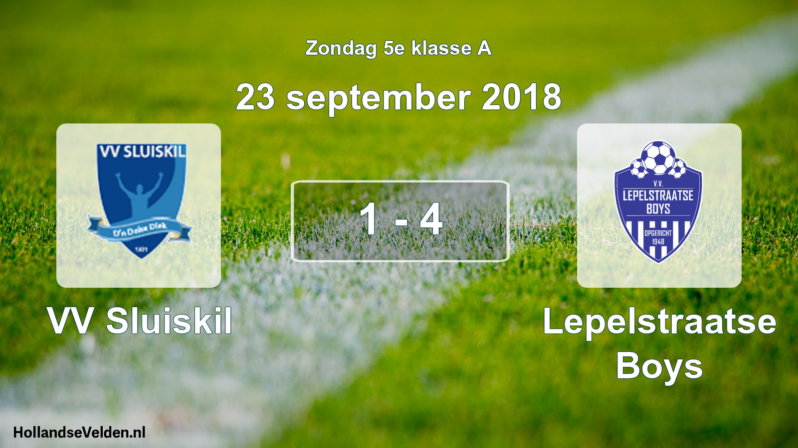 Total number of matches played: VV Sluiskil - Lepelstraatse Boys 1 - 4 (23 September 2018)