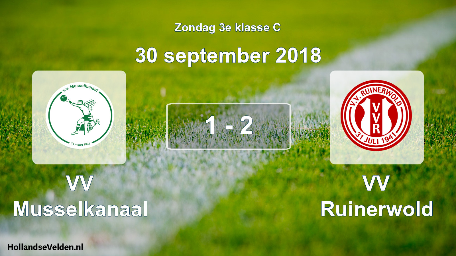 Total number of matches played: VV Musselkanaal - VV Ruinerwold 1 - 2 (30 September 2018)