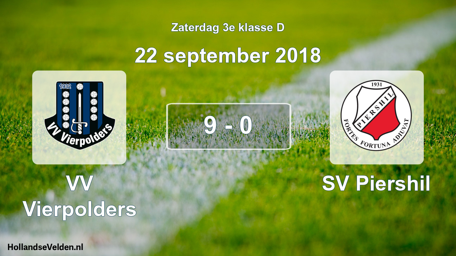 Total number of matches played: VV Vierpolders - SV Piershil 9 - 0 (22 September 2018)