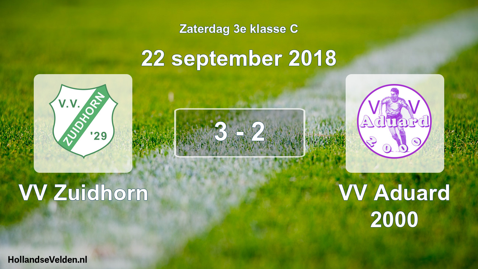 Total number of matches played: VV Zuidhorn - VV Aduard 2000 3 - 2 (22 September 2018)