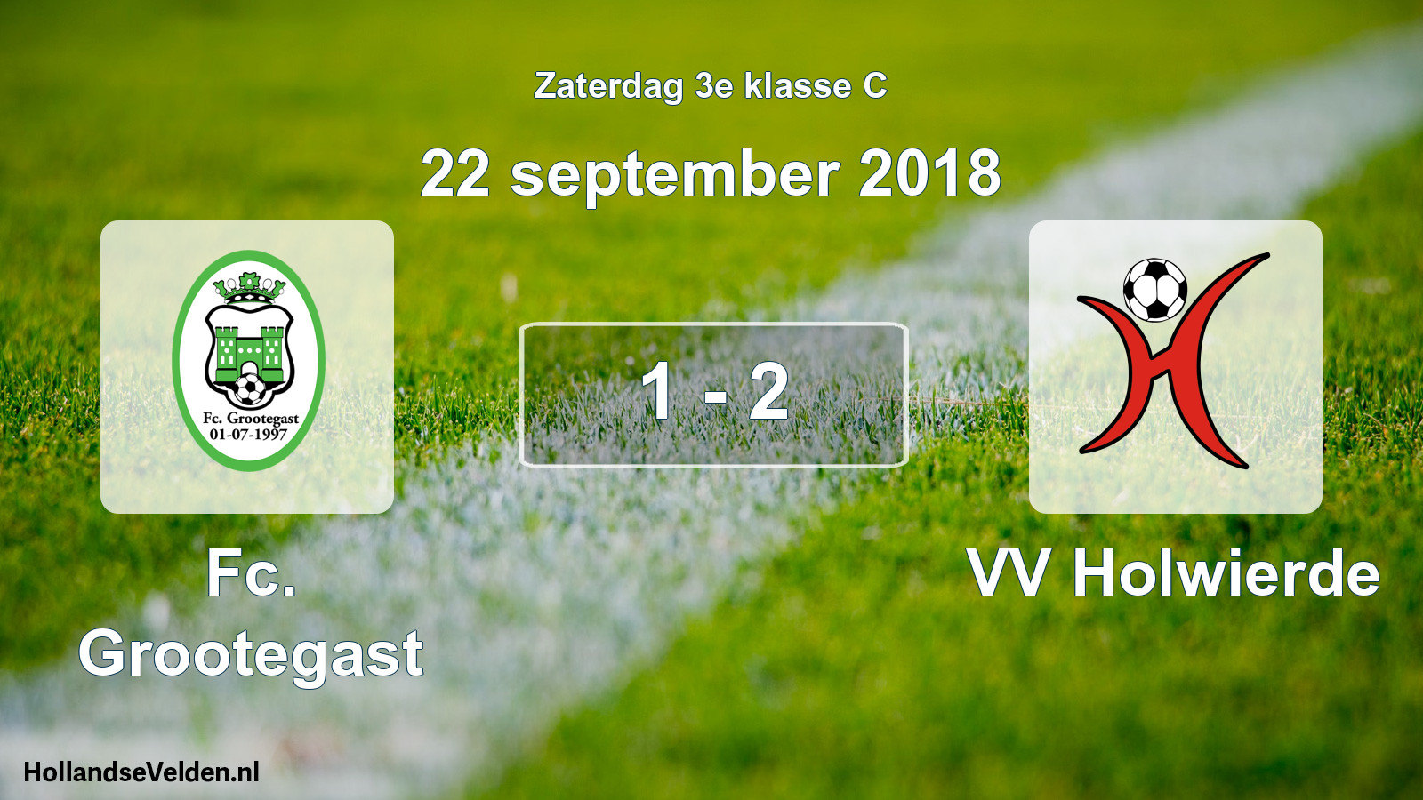Total number of matches played: Fc. Grootegast - VV Holwierde 1 - 2 (22 September 2018)
