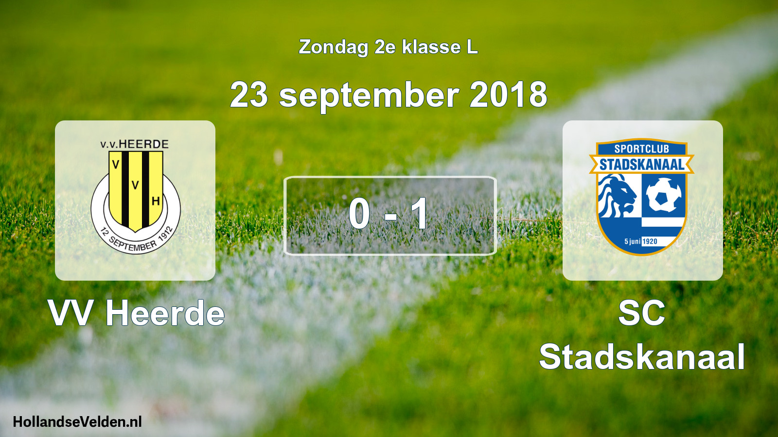 Total number of matches played: VV Heerde - SC Stadskanaal 0 - 1 (23 September 2018)