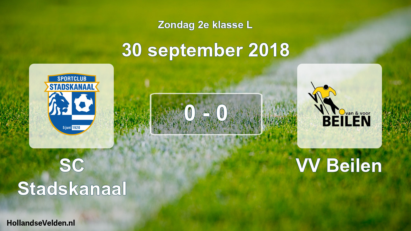 Total number of matches played: SC Stadskanaal - VV Beilen 0 - 0 (30 September 2018)
