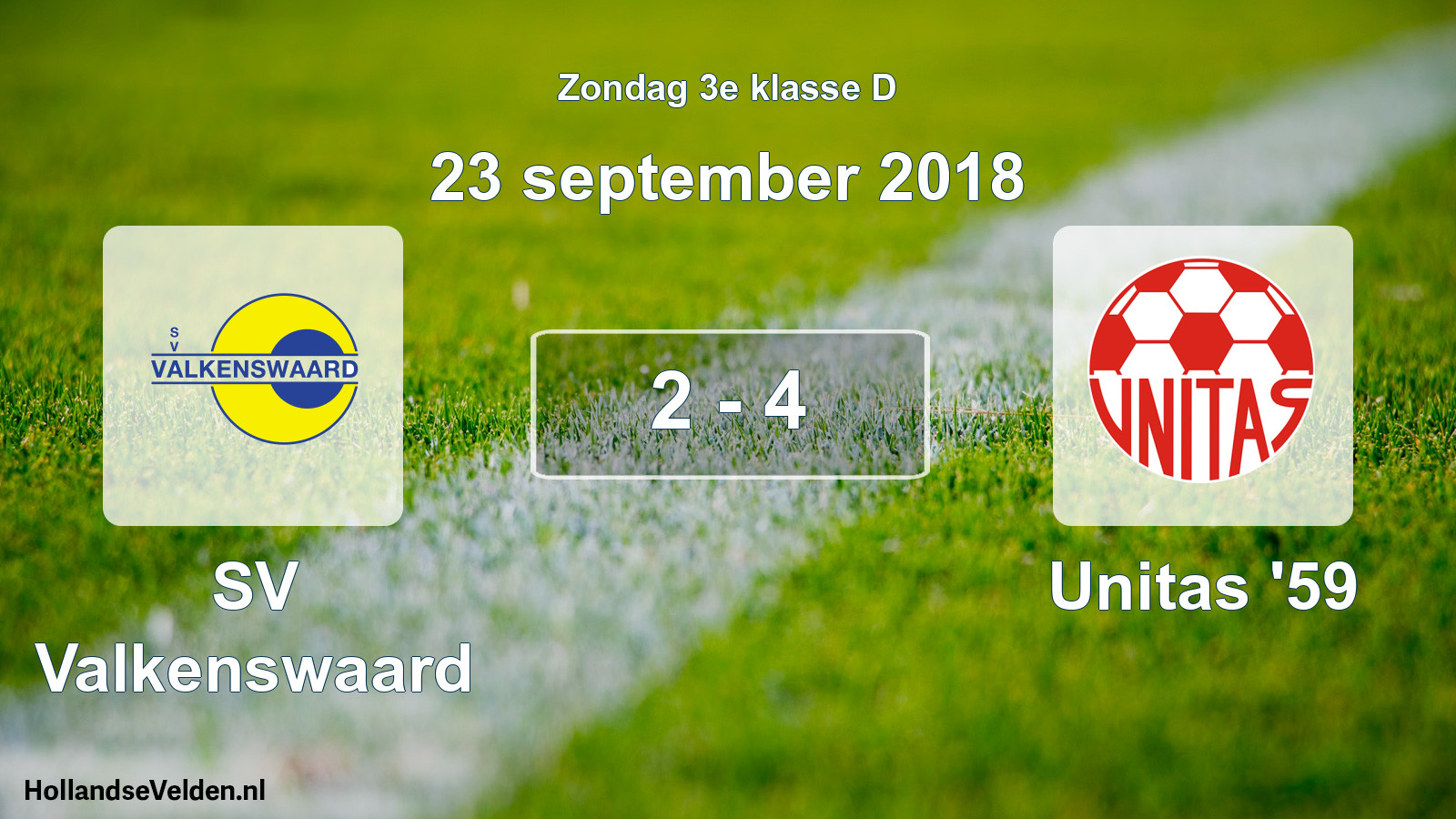 Total number of matches played: SV Valkenswaard - Unitas '59 2 - 4 (23 September 2018)