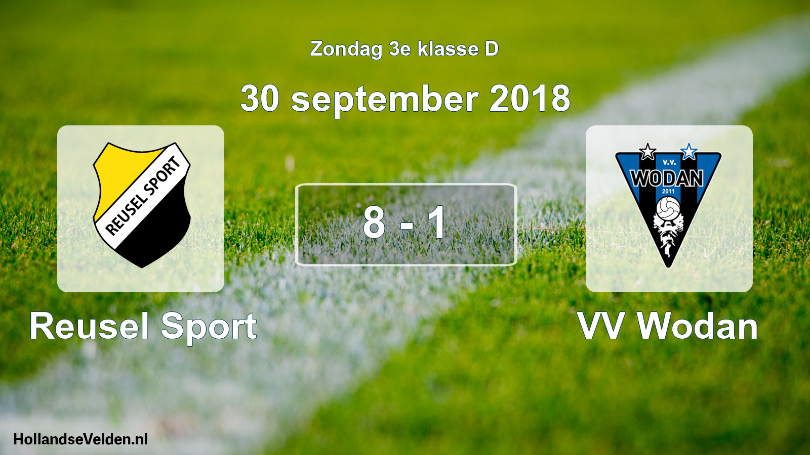Total number of matches played: Reusel Sport - VV Wodan 8 - 1 (30 September 2018)