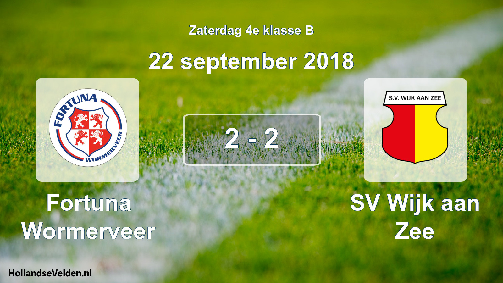 Total number of matches played: Fortuna Wormerveer - SV Wijk aan Zee 2 - 2 (22 September 2018)