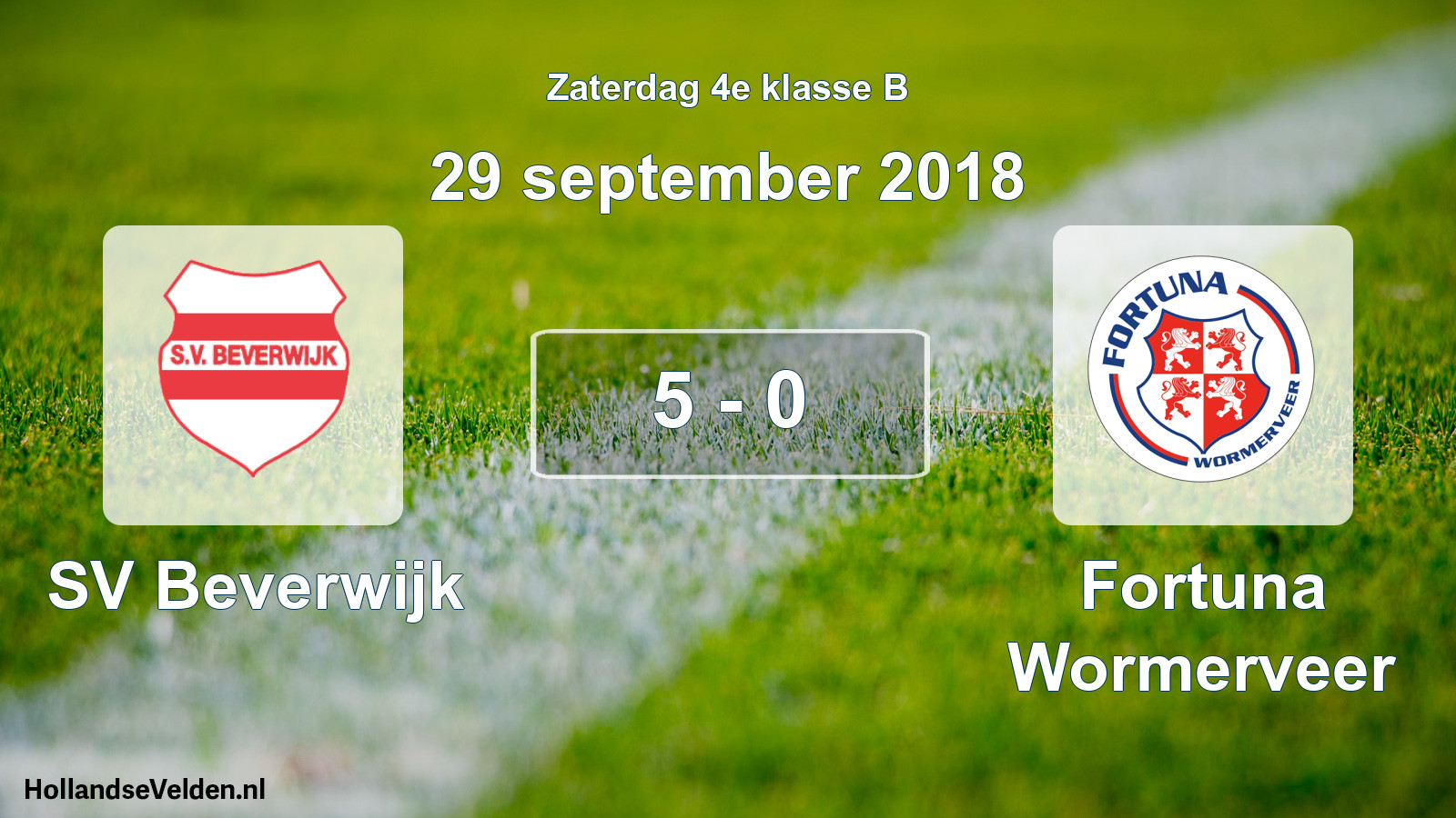Total number of matches played: SV Beverwijk - Fortuna Wormerveer 5 - 0 (29 September 2018)