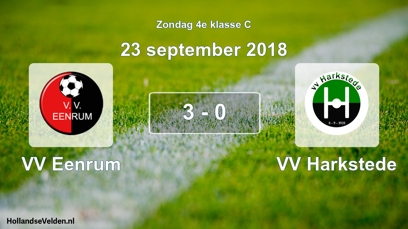 Total number of matches played: VV Eenrum - VV Harkstede 3 - 0 (23 September 2018)