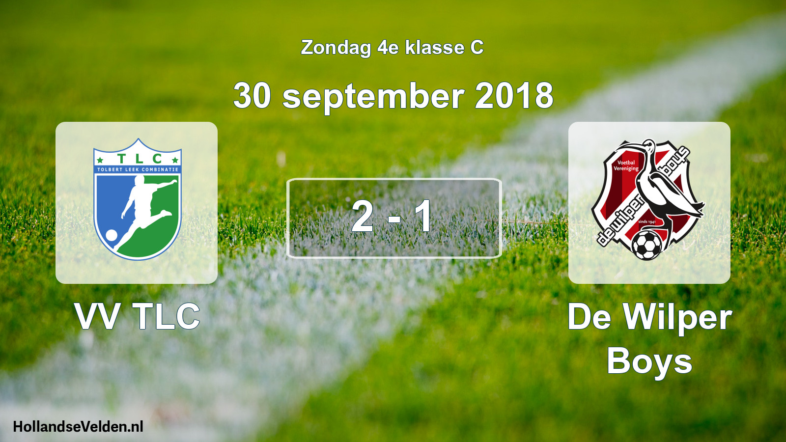 Total number of matches played: VV TLC - De Wilper Boys 2 - 1 (30 September 2018)