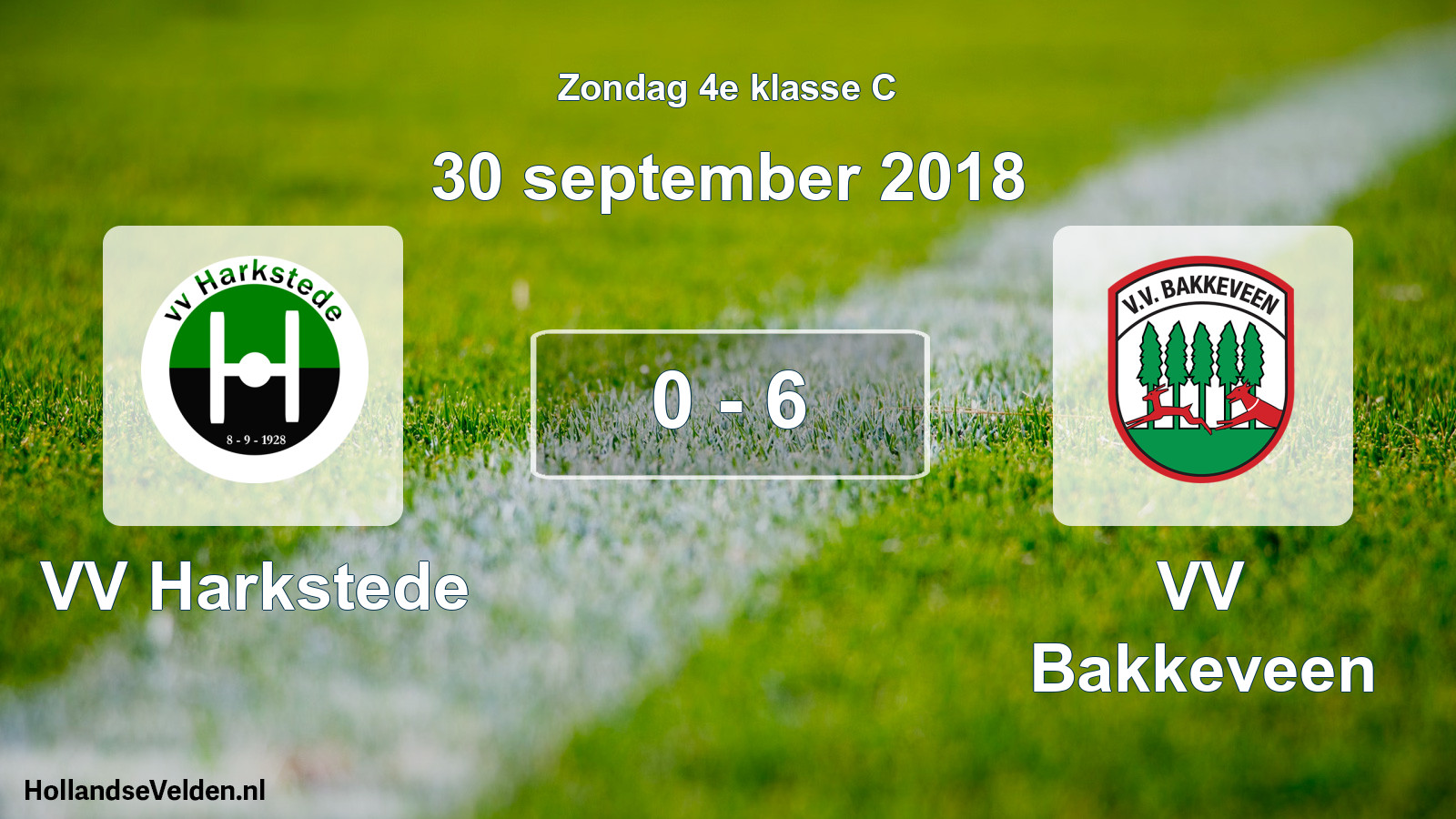 Total number of matches played: VV Harkstede - VV Bakkeveen 0 - 6 (30 September 2018)