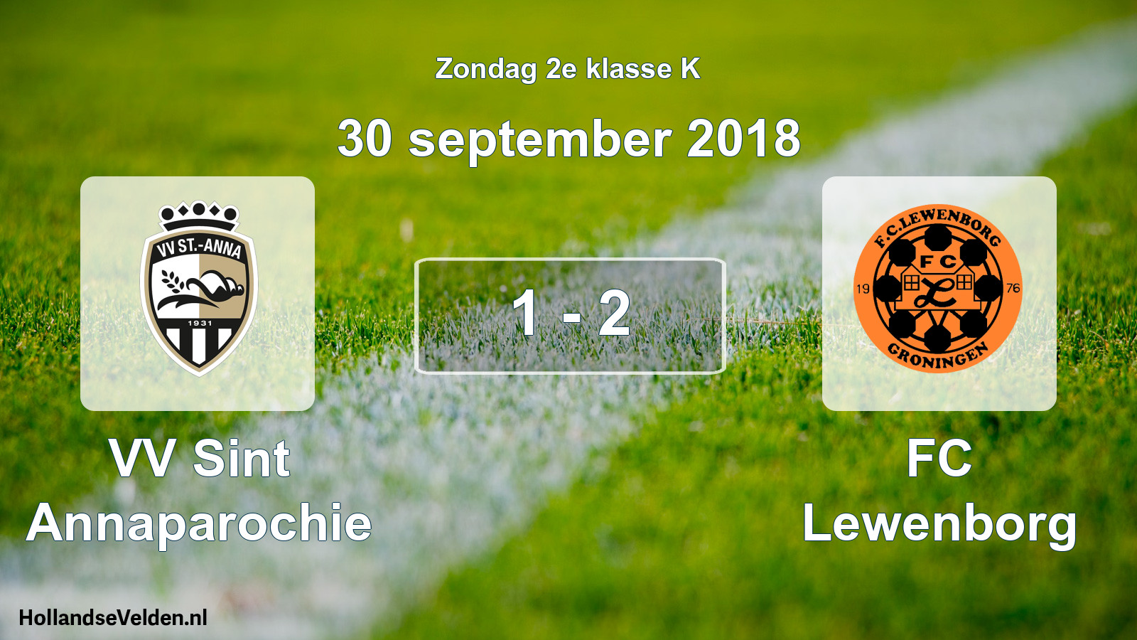 Total number of matches played: VV Sint Annaparochie - FC Lewenborg 1 - 2 (30 September 2018)