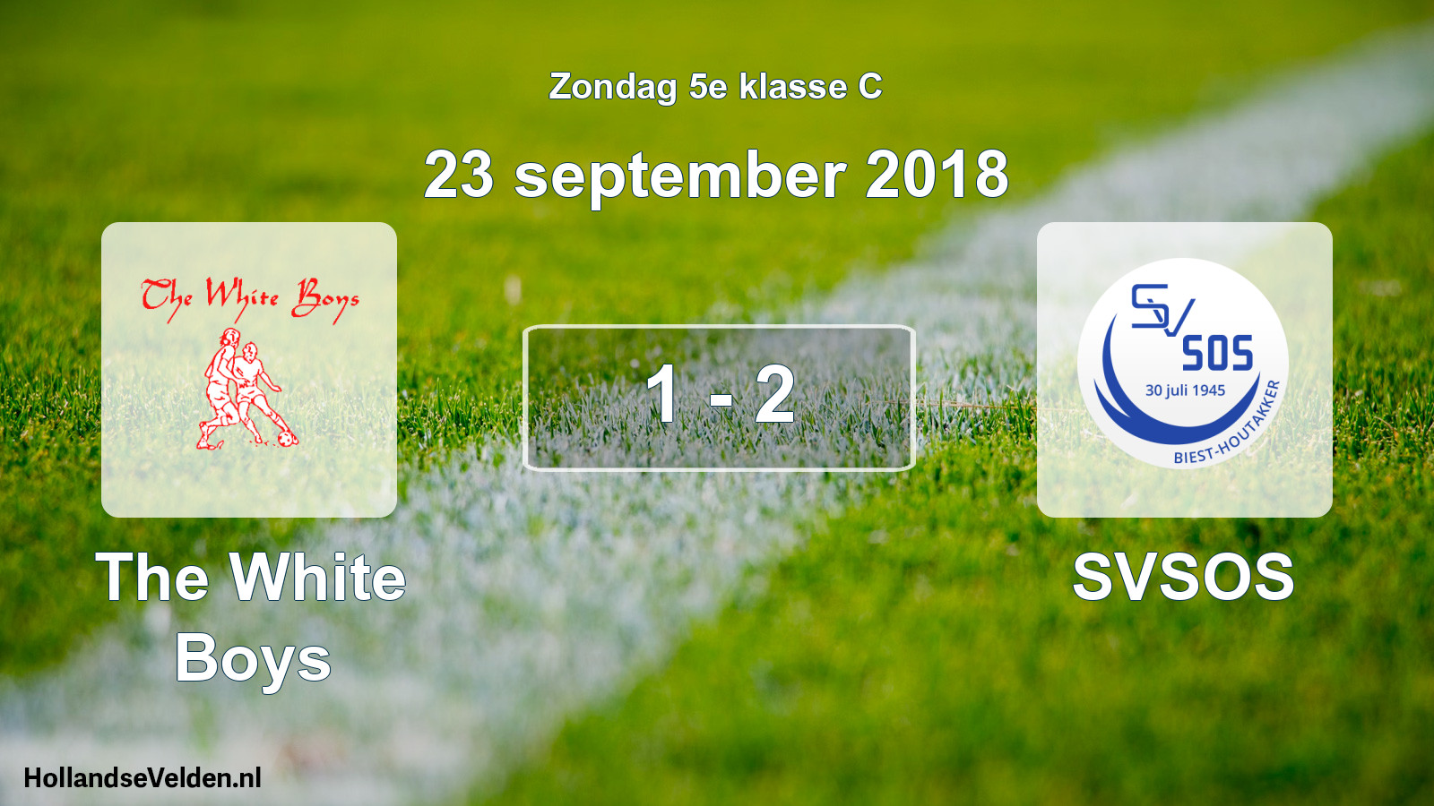 Total number of matches played: The White Boys - SVSOS 1 - 2 (23 September 2018)