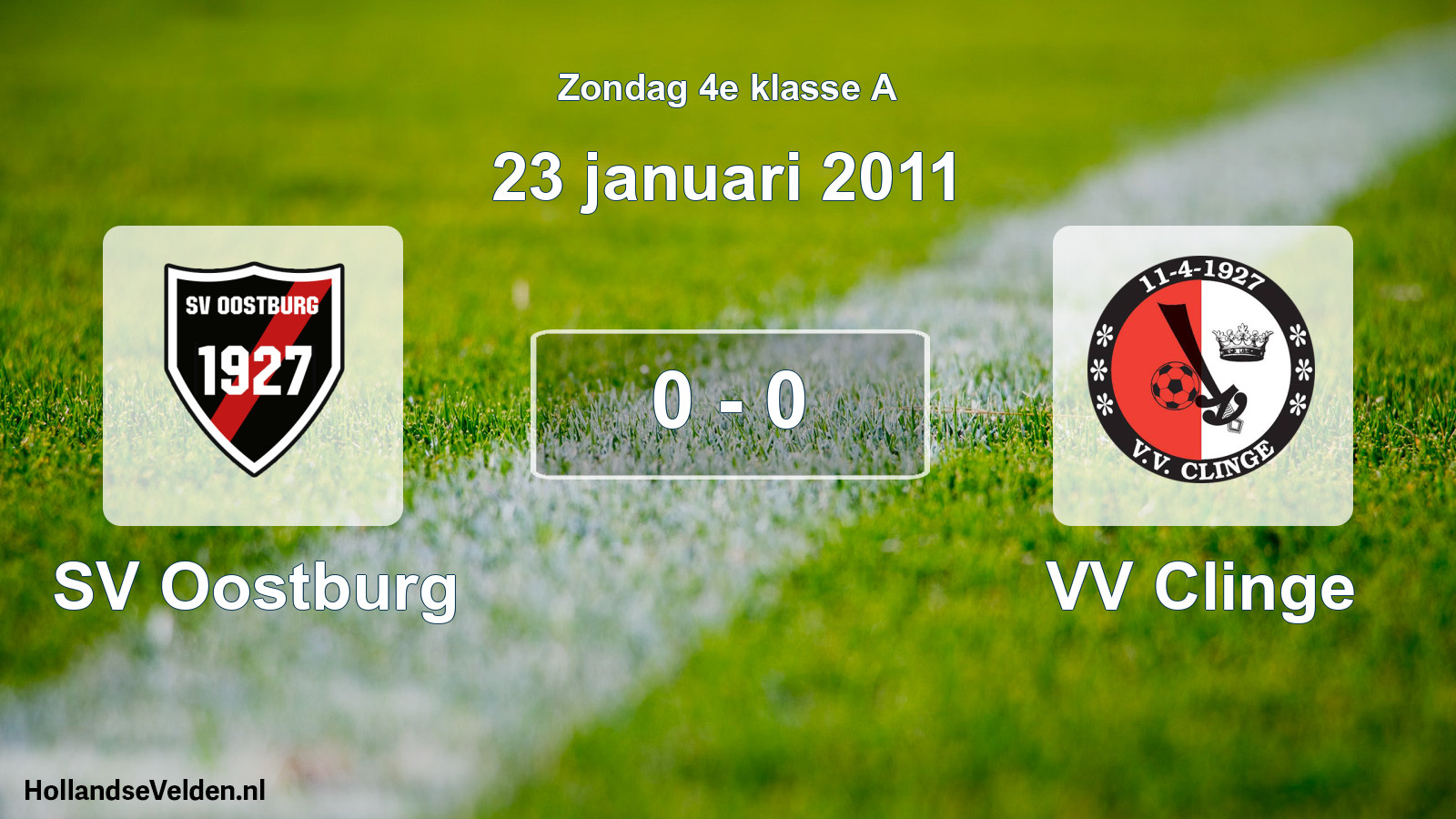 Total number of matches played: SV Oostburg - VV Clinge 0 - 0 (23 January 2011)