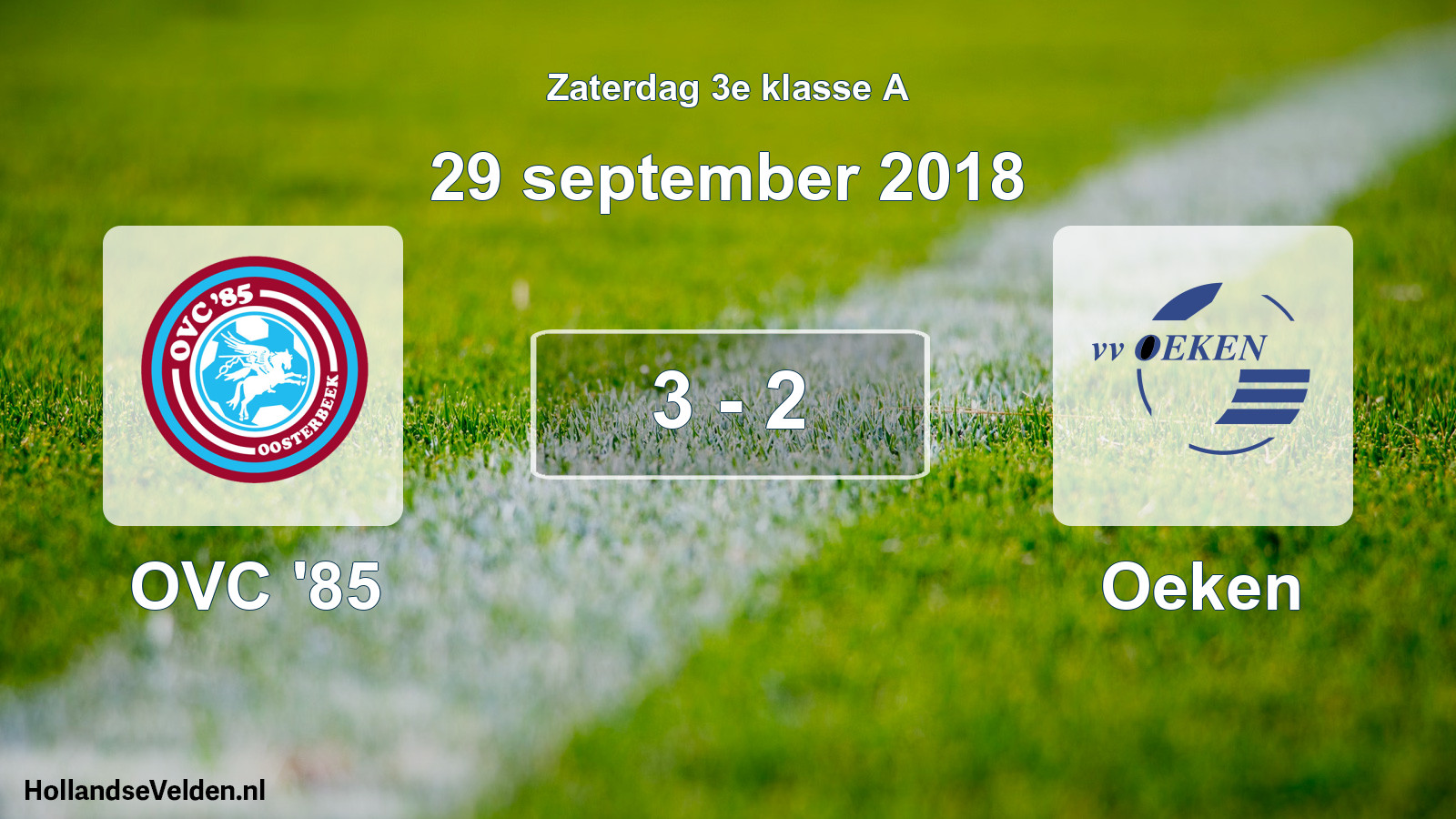 Total number of matches played: OVC '85 - Oeken 3 - 2 (29 September 2018)