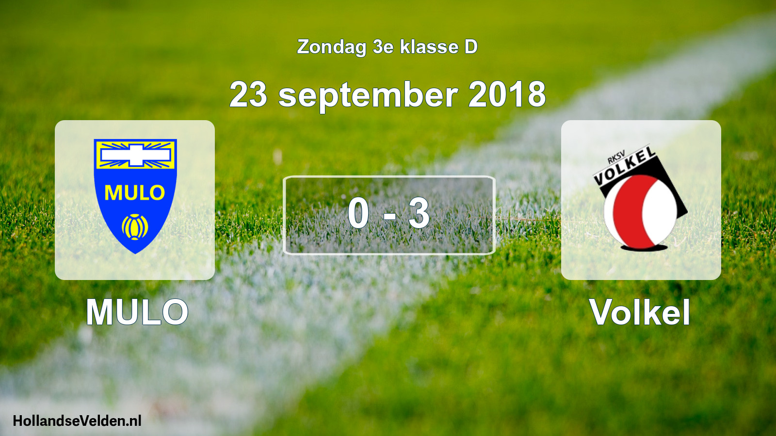 Total number of matches played: MULO - Volkel 0 - 3 (23 September 2018)