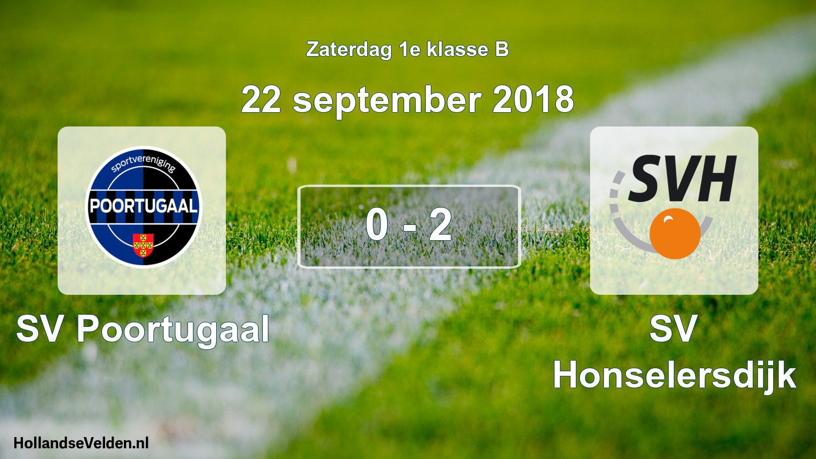 Total number of matches played: SV Poortugaal - SV Honselersdijk 0 - 2 (22 September 2018)
