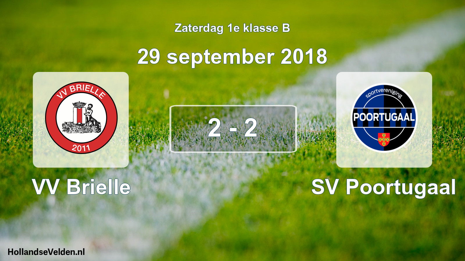 Total number of matches played: VV Brielle - SV Poortugaal 2 - 2 (29 September 2018)