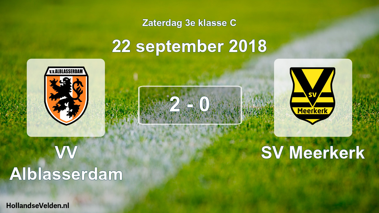 Total number of matches played: VV Alblasserdam - SV Meerkerk 2 - 0 (22 September 2018)