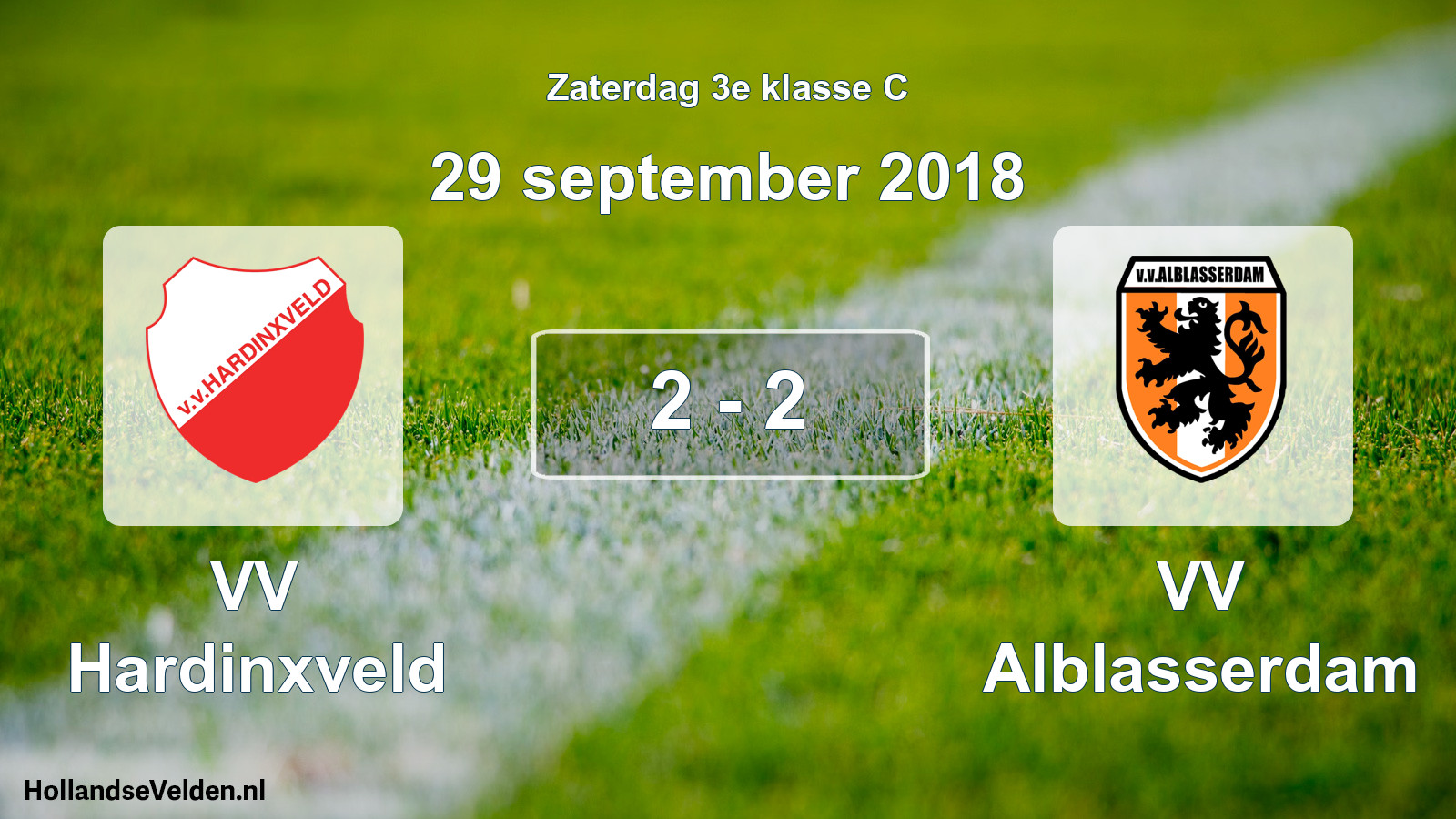 Total number of matches played: VV Hardinxveld - VV Alblasserdam 2 - 2 (29 September 2018)