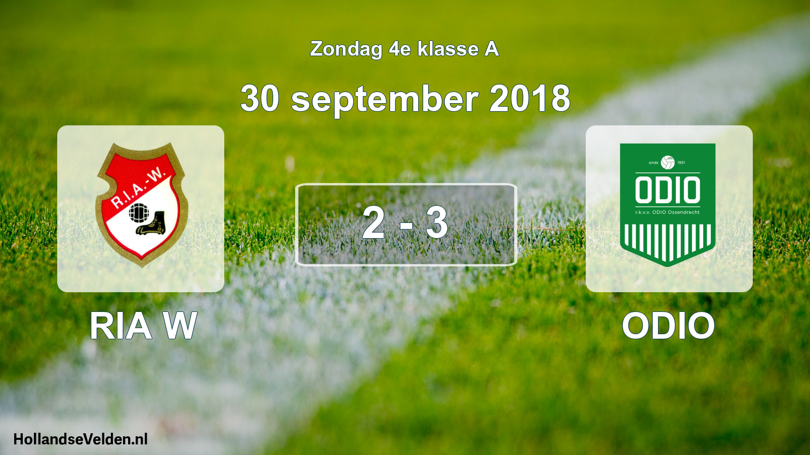 Total number of matches played: RIA W - ODIO 2 - 3 (30 September 2018)