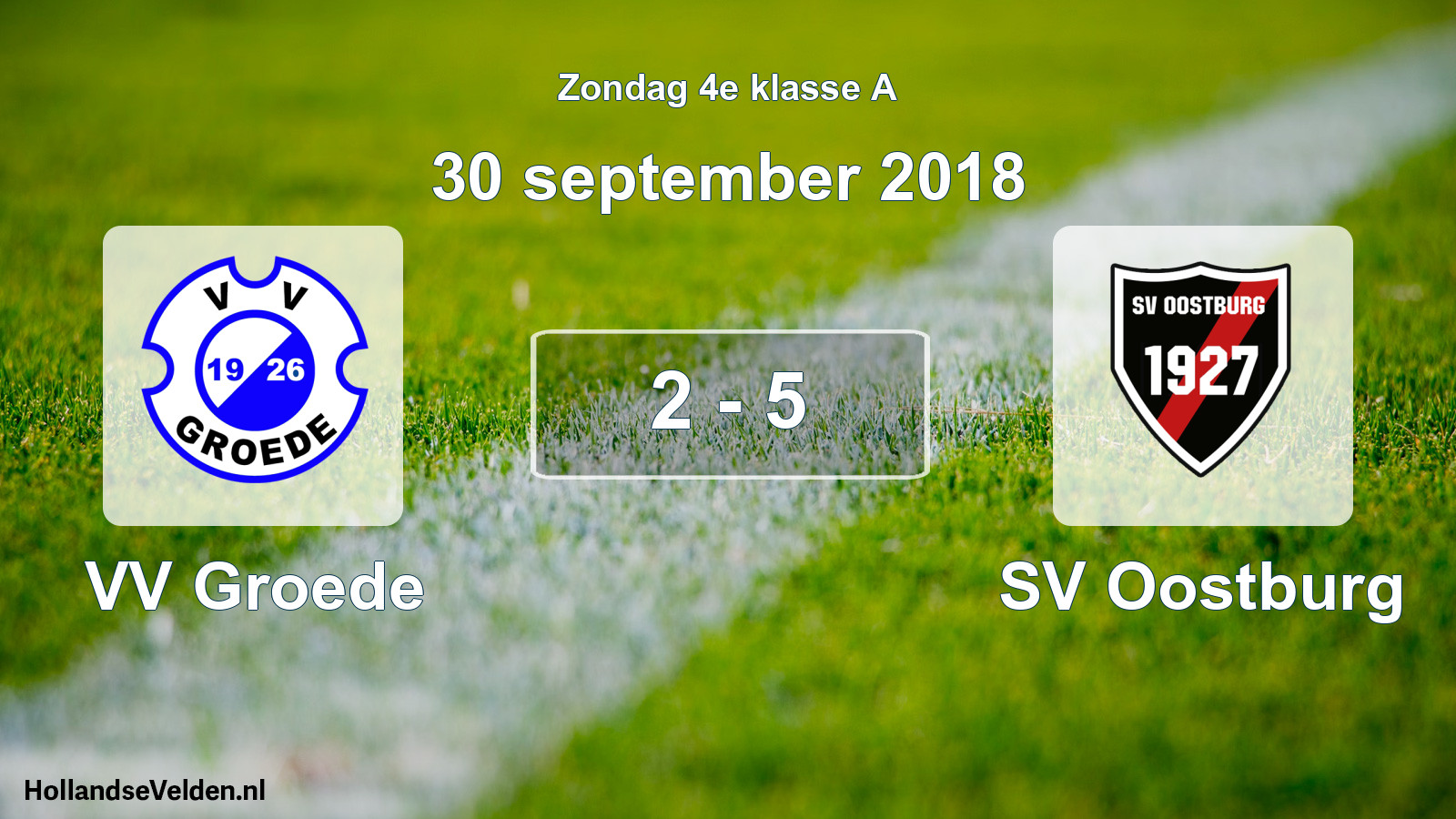 Total number of matches played: VV Groede - SV Oostburg 2 - 5 (30 September 2018)