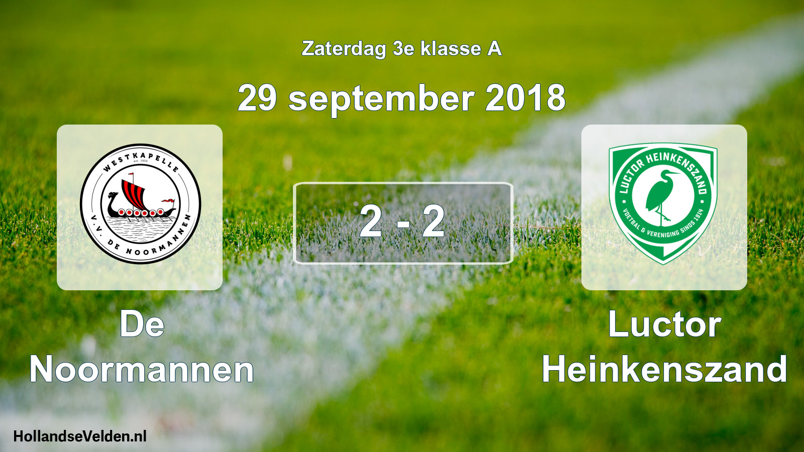 Total number of matches played: De Noormannen - Luctor Heinkenszand 2 - 2 (29 September 2018)