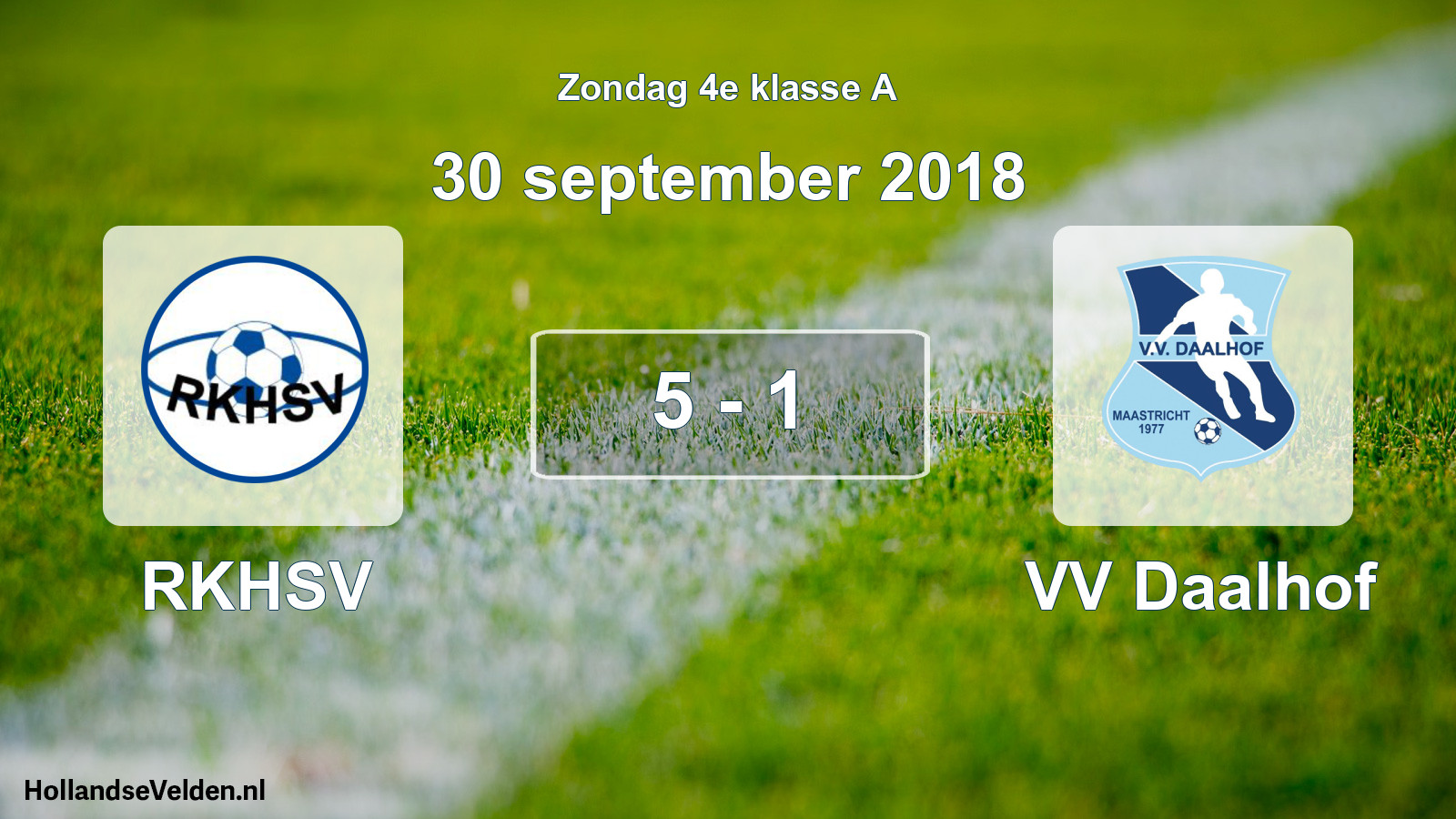 Total number of matches played: RKHSV - VV Daalhof 5 - 1 (30 September 2018)