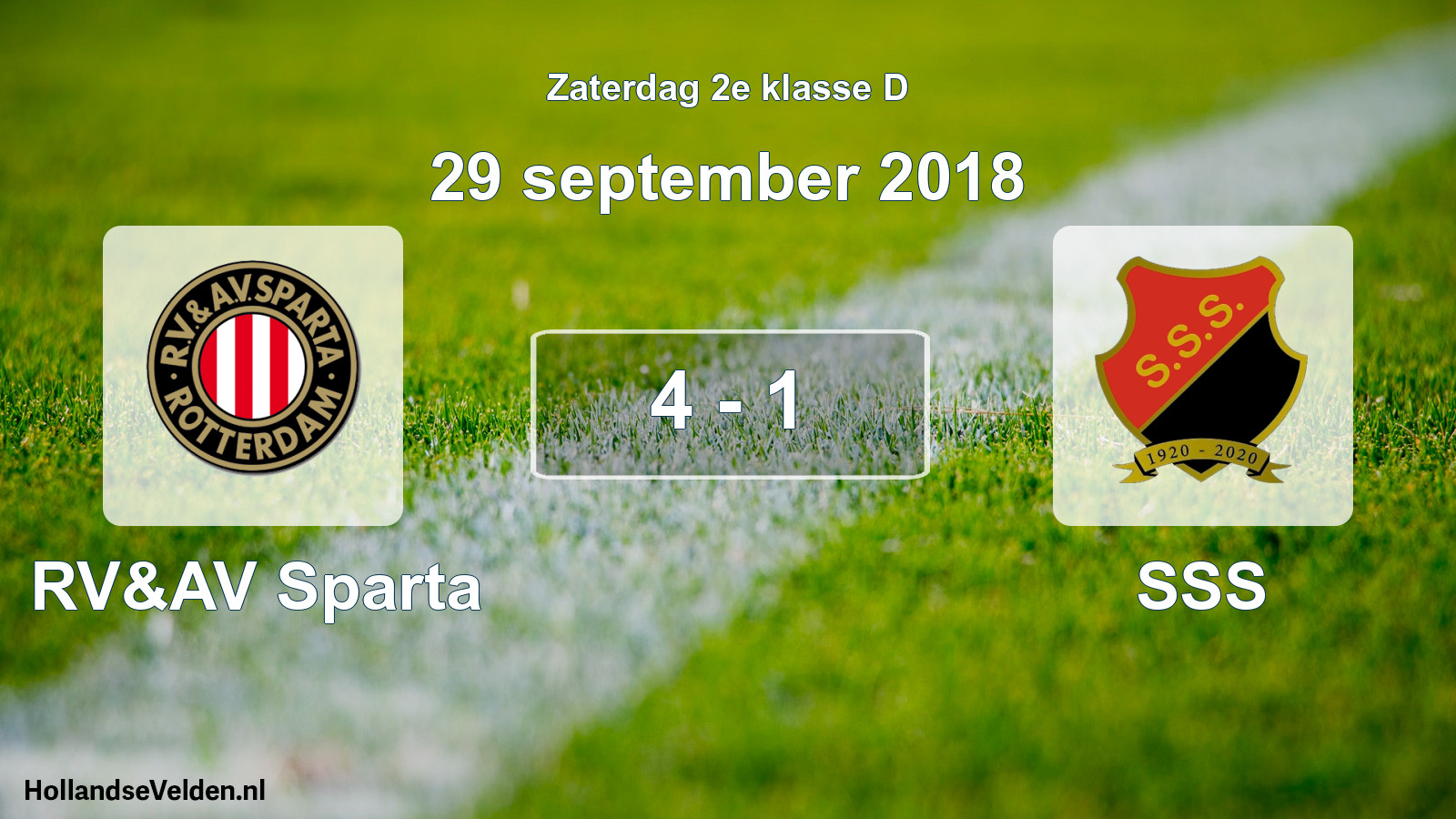 Total number of matches played: RV&AV Sparta - SSS 4 - 1 (29 September 2018)