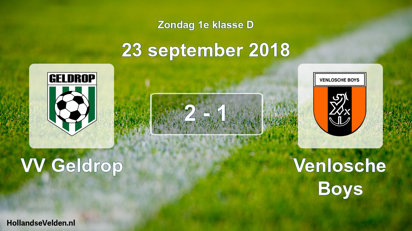 Total number of matches played: VV Geldrop - Venlosche Boys 2 - 1 (23 September 2018)