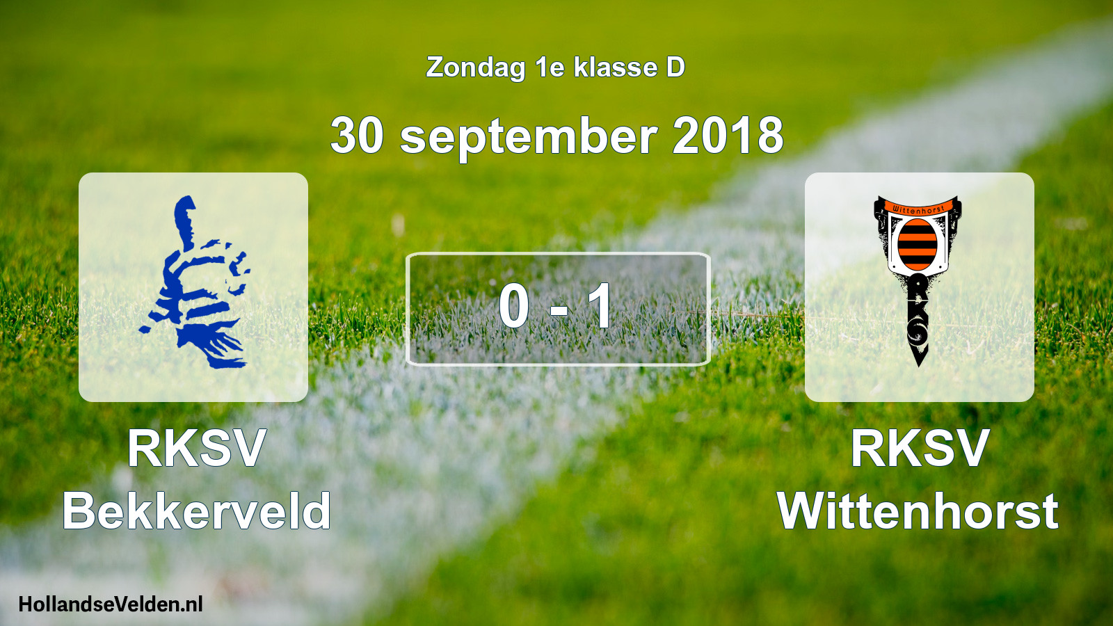 Total number of matches played: RKSV Bekkerveld - RKSV Wittenhorst 0 - 1 (30 September 2018)