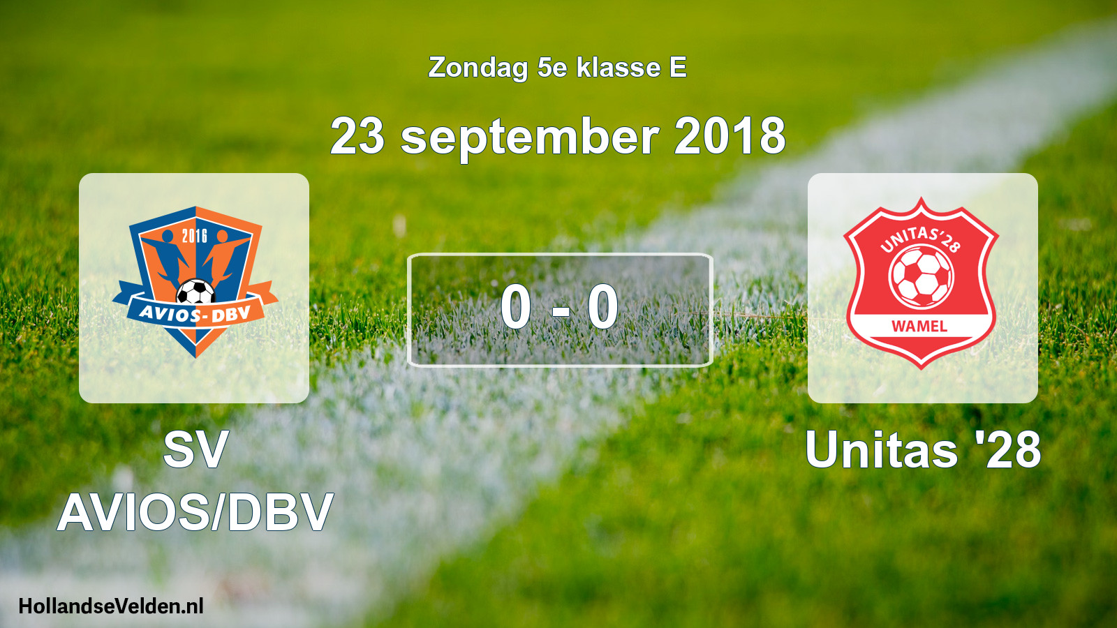 Total number of matches played: SV AVIOS/DBV - Unitas '28 0 - 0 (23 September 2018)
