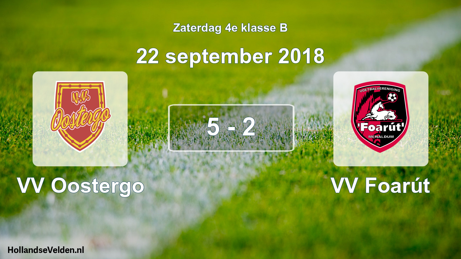 Total number of matches played: VV Oostergo - VV Foarút 5 - 2 (22 September 2018)
