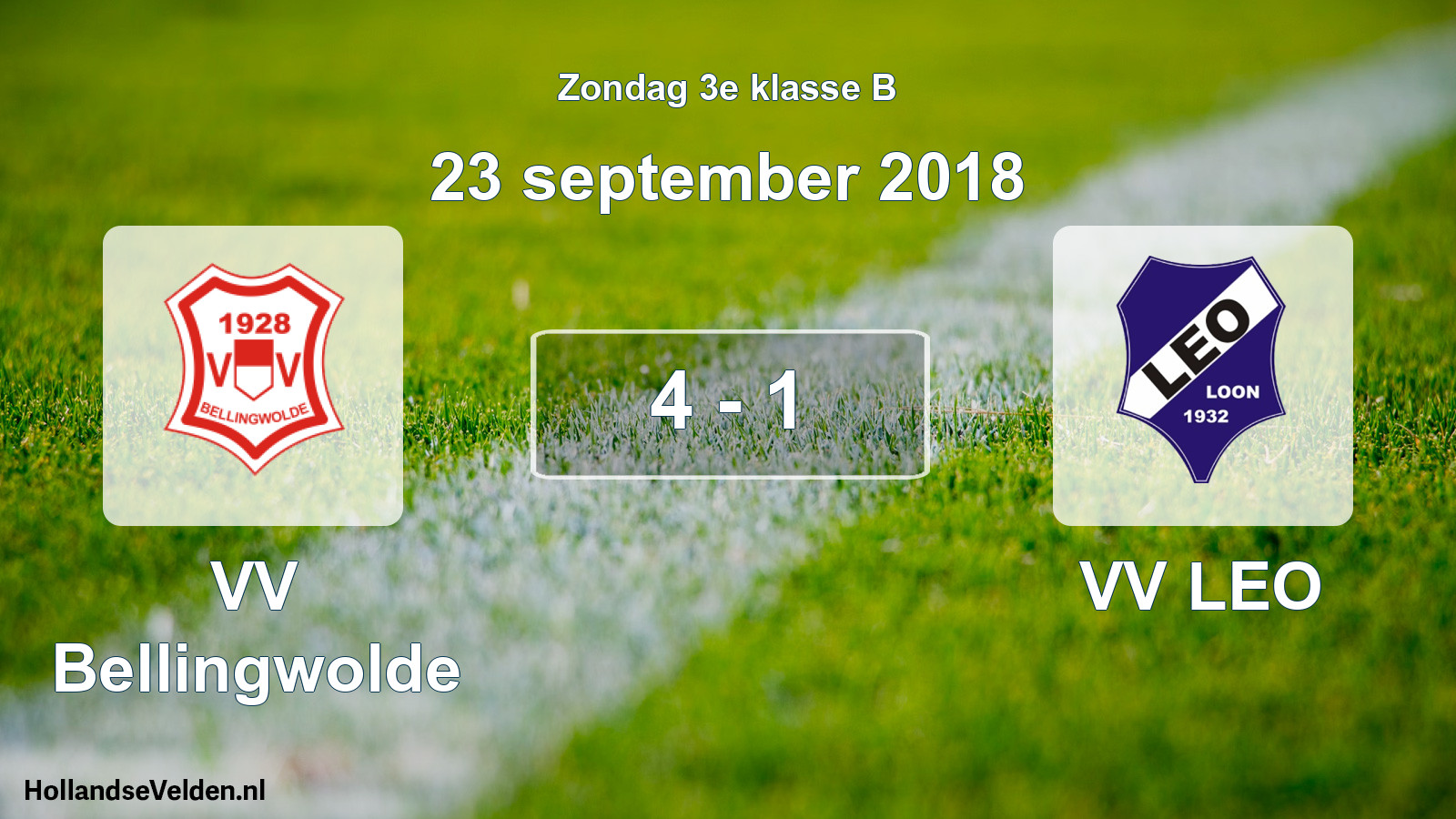Total number of matches played: VV Bellingwolde - VV LEO 4 - 1 (23 September 2018)