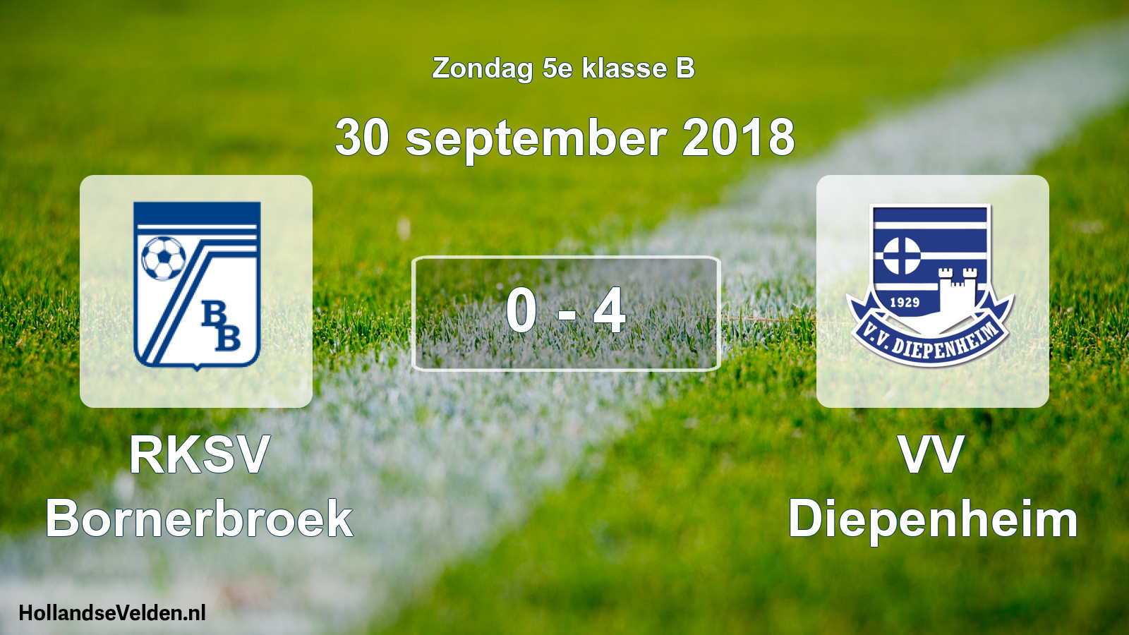 Total number of matches played: RKSV Bornerbroek - VV Diepenheim 0 - 4 (30 September 2018)