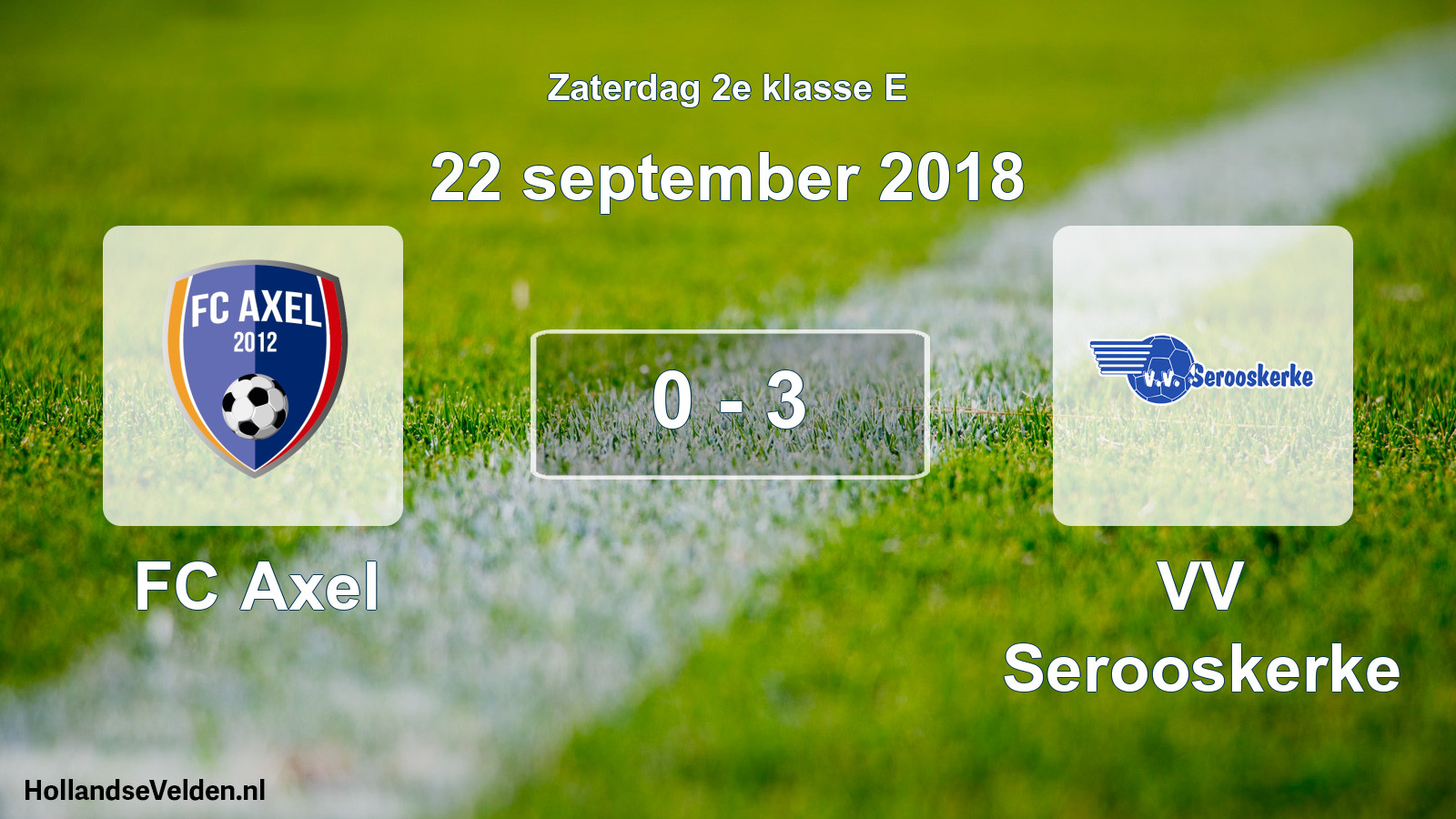 Total number of matches played: FC Axel - VV Serooskerke 0 - 3 (22 September 2018)
