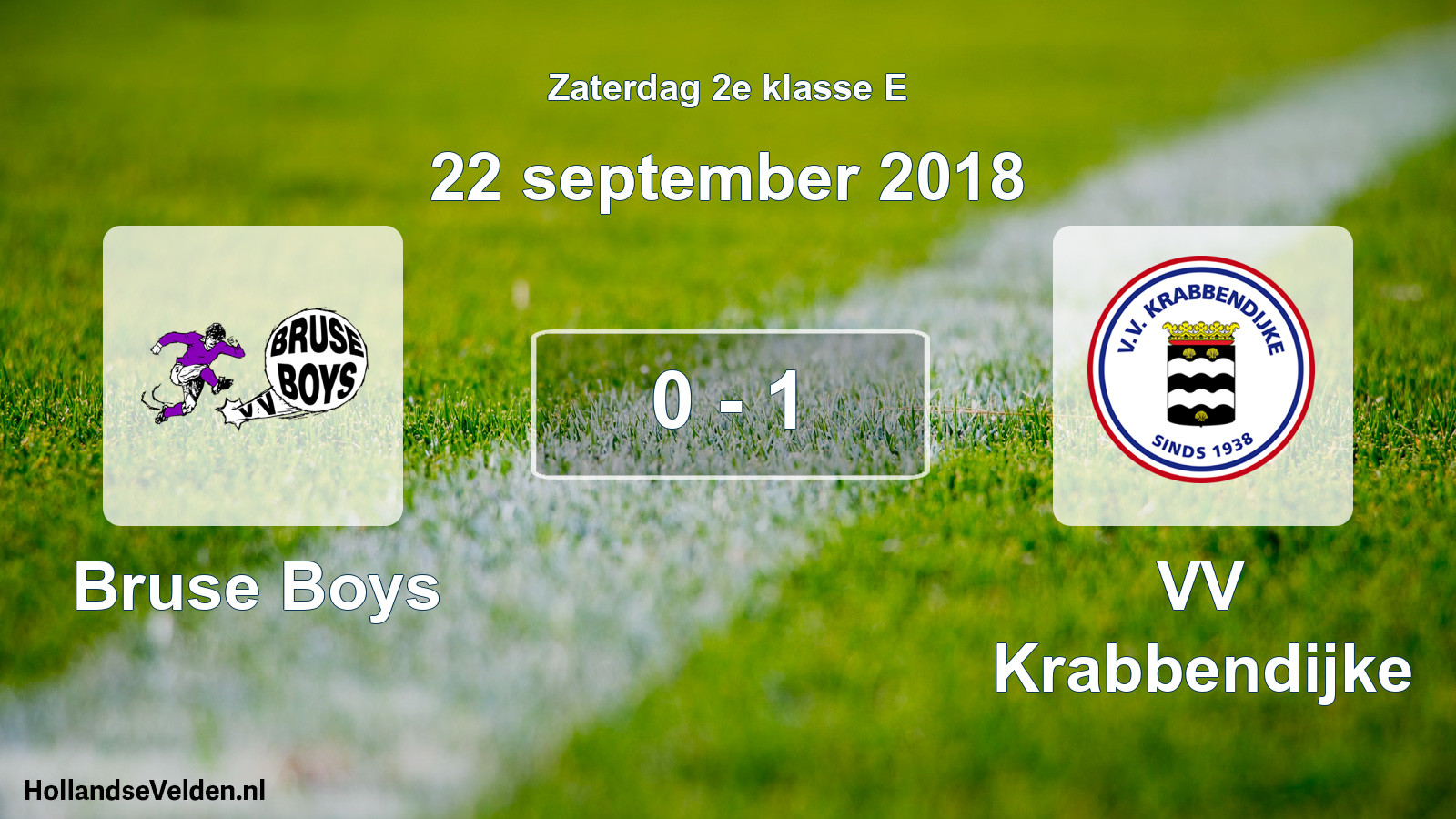Total number of matches played: Bruse Boys - VV Krabbendijke 0 - 1 (22 September 2018)