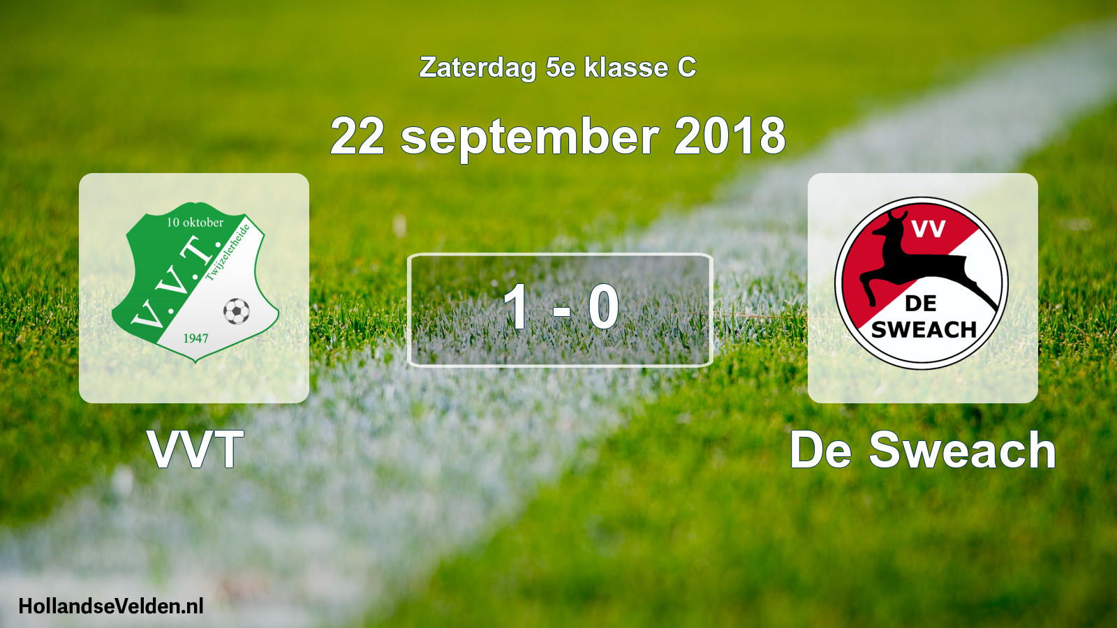 Total number of matches played: VVT - De Sweach 1 - 0 (22 September 2018)