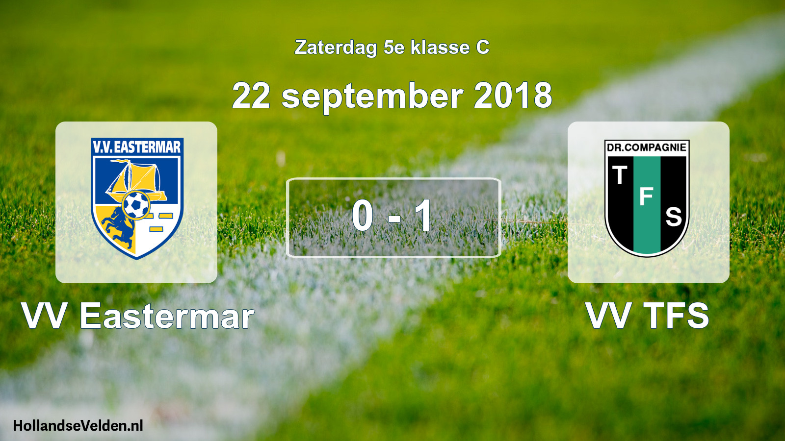 Total number of matches played: VV Eastermar - VV TFS 0 - 1 (22 September 2018)