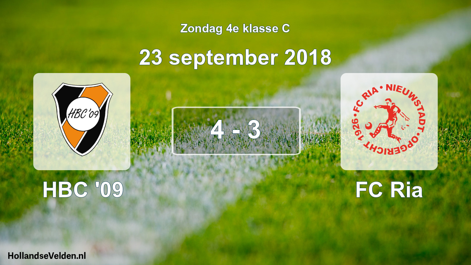 Total number of matches played: HBC '09 - FC Ria 4 - 3 (23 September 2018)