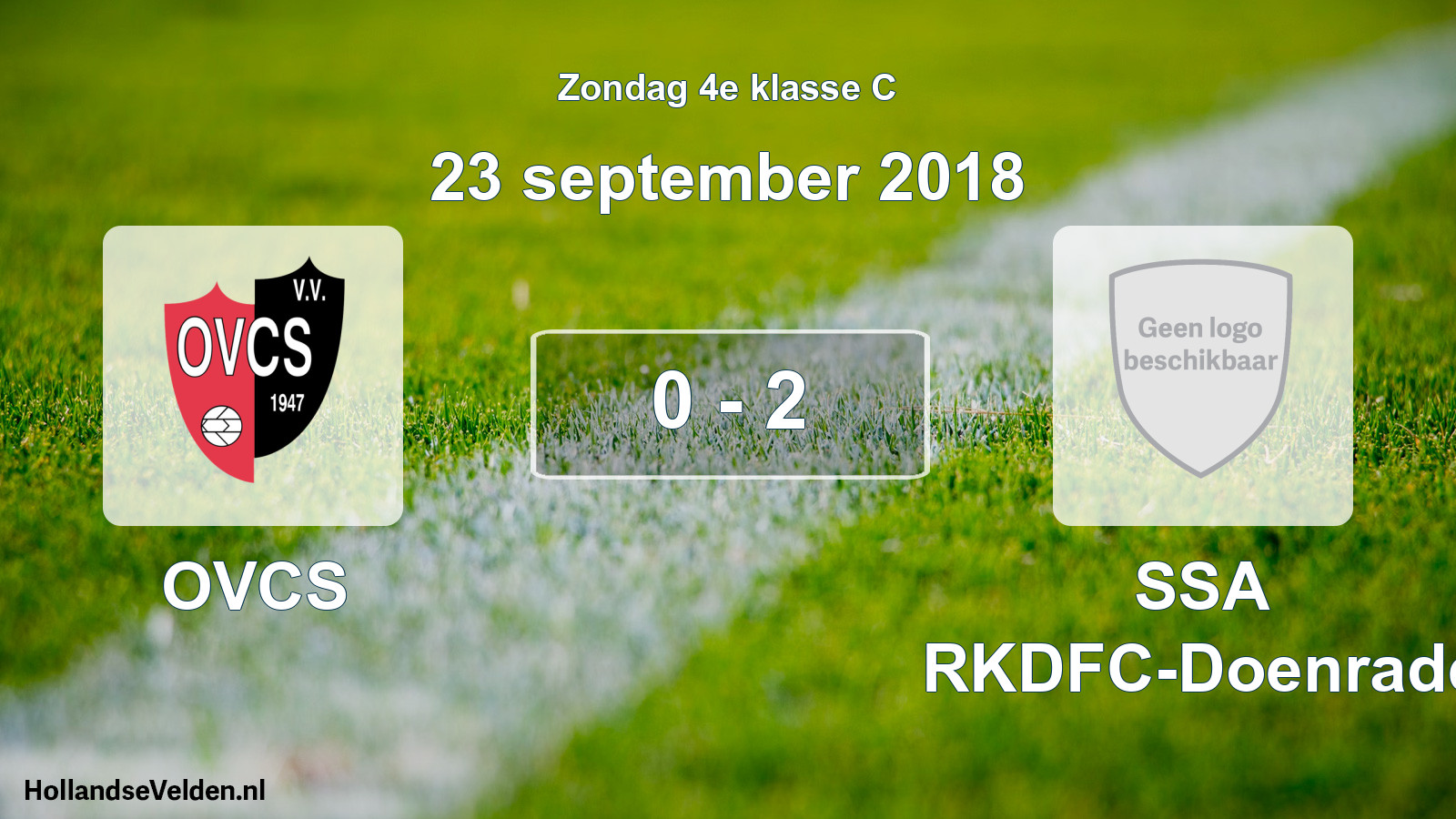 Total number of matches played: OVCS - SSA RKDFC-Doenrade 0 - 2 (23 September 2018)