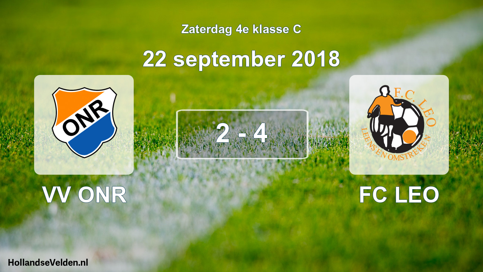 Total number of matches played: VV ONR - FC LEO 2 - 4 (22 September 2018)